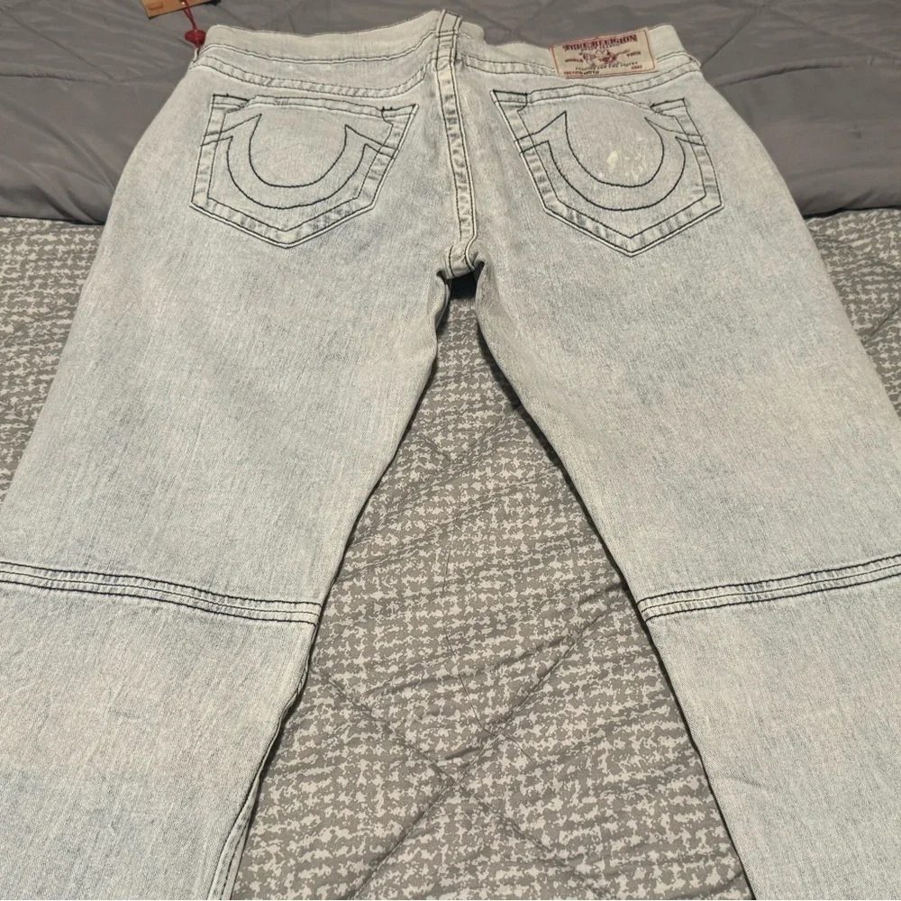 Vintage True Religion Men's Light Gray light stretch Jeans